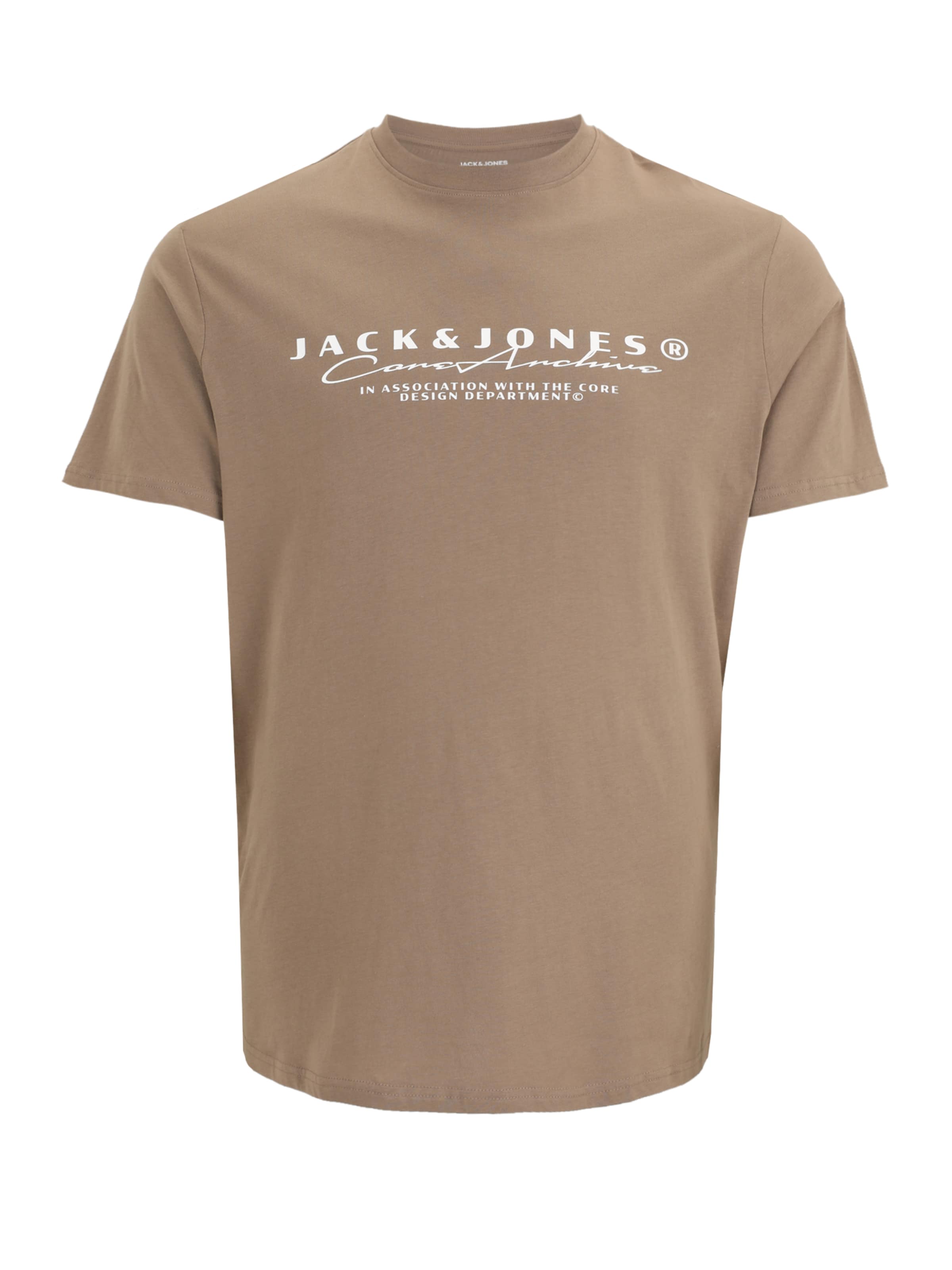 Jack & Jones Plus Shirt 'JCOPOINT' in Beige / White, Item view