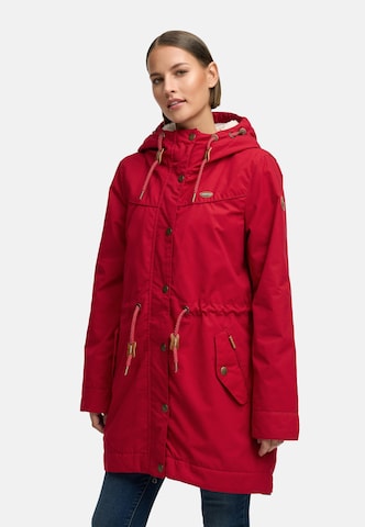 Ragwear Winter Parka 'YM-Canny' in Red: front
