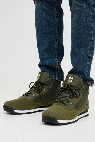 BLEND High-Top Sneakers in Green: front