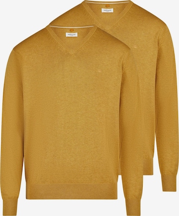 redmond Pullover 'Basic' in Gelb: Vorderseite