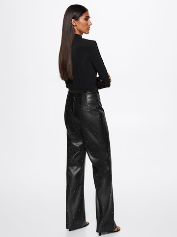 MANGO Regular Pants 'Berry' in Black