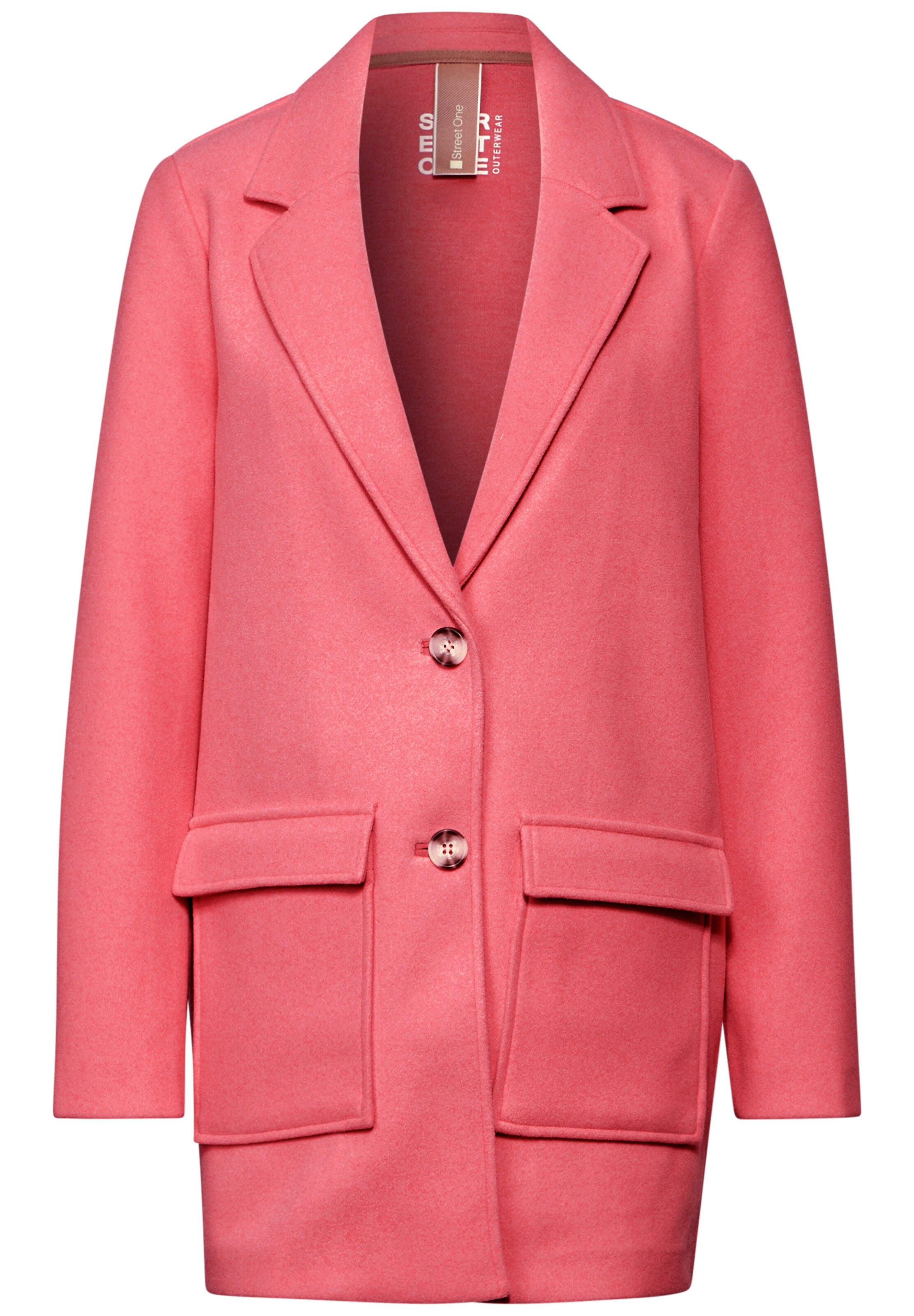 STREET ONE Between-Seasons Coat in Pink: front