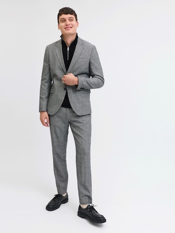 JACK & JONES Slimfit Bandplooibroek 'MARTIN' in Grijs