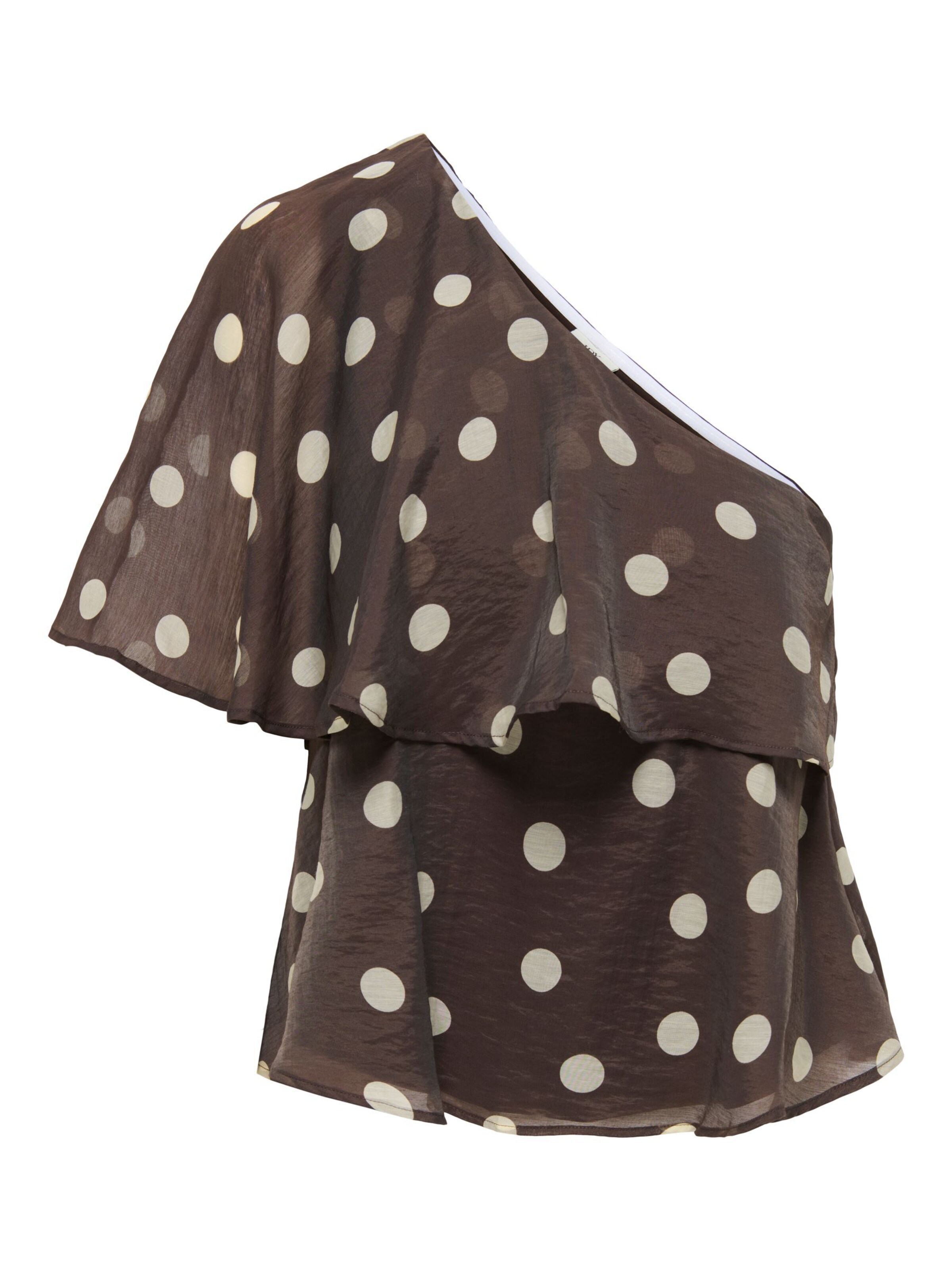 JDY Top 'JDYFAY' en marrón / blanco, Vista del producto