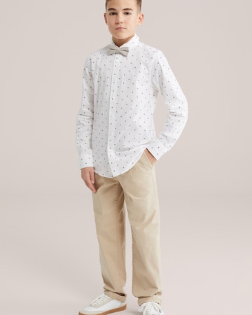 WE Fashion Regular Fit Hemd in Beige