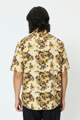 Matinique Regular fit Button Up Shirt 'MAFloss' in Yellow