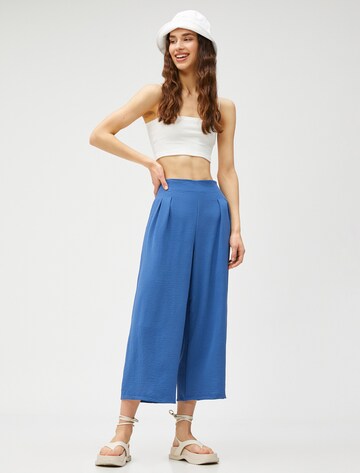 Koton Wide leg Pleat-front trousers in Blue