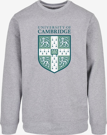 Merchcode Sweatshirt 'University Of Cambridge - Shield' in Grijs: voorkant