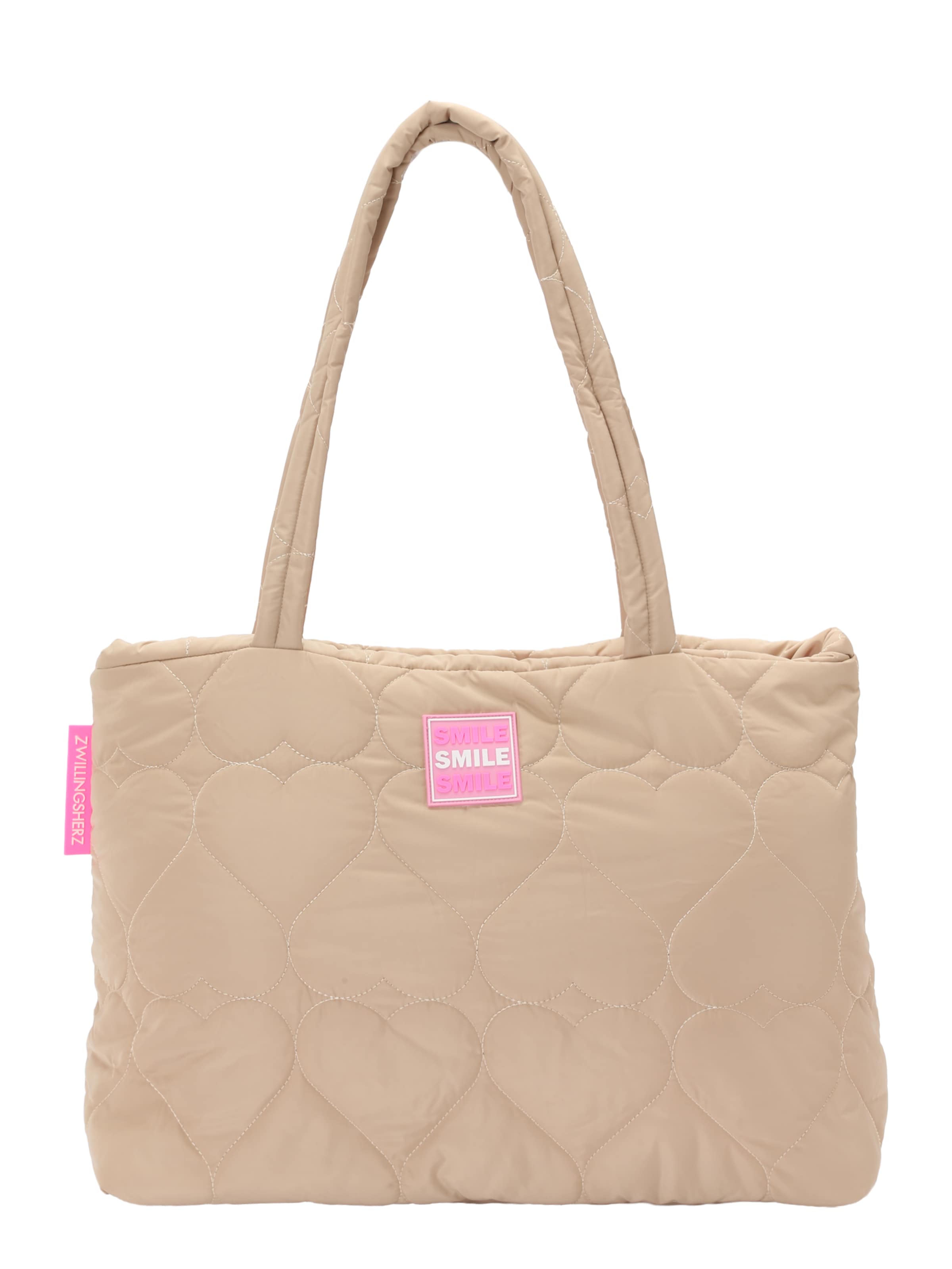 Zwillingsherz Nákupní taška – béžová: přední strana