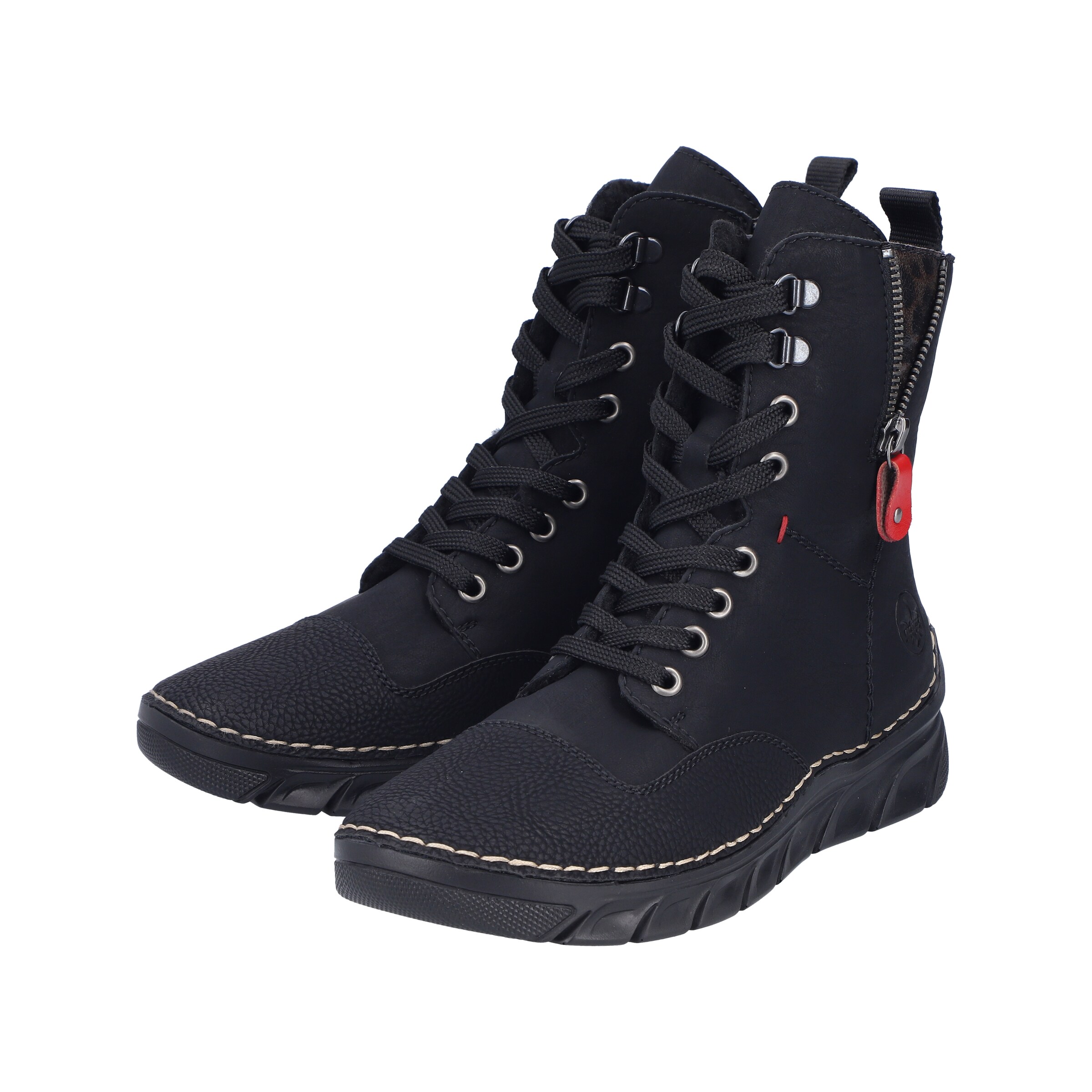 Bottines à lacets Rieker en noir