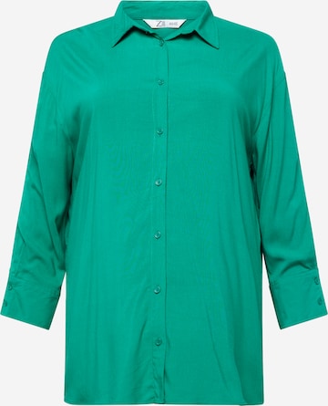 Z-One Blouse 'Margo' in Groen: voorkant