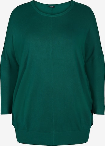 Zizzi Sweater 'CARRIE' in Green: front