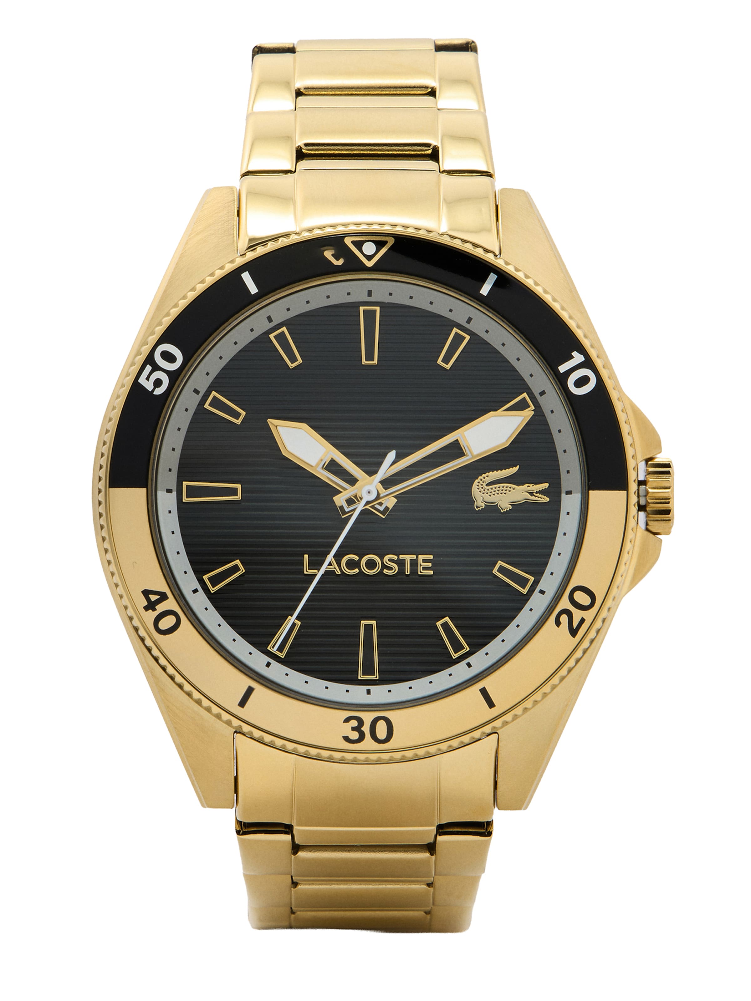 Ceas analogic 'Mainsail' de la LACOSTE pe auriu: față