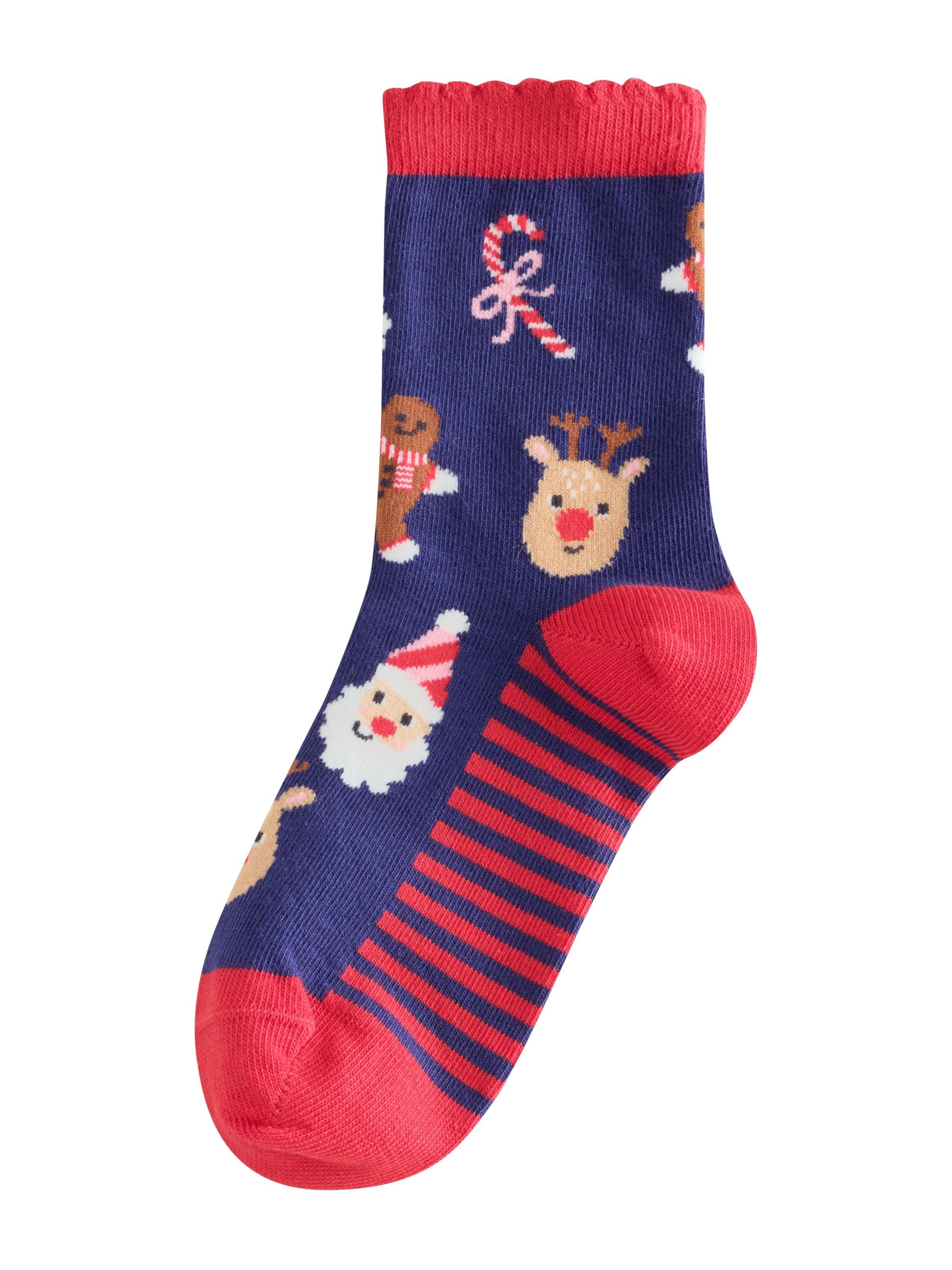 Next - Calcetines 'Rich Christmas Character' en azul
