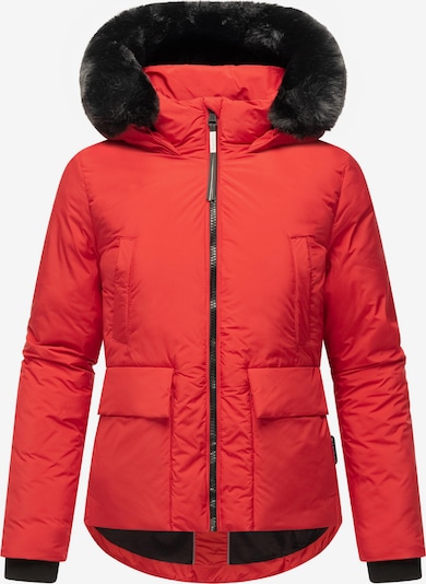 Žieminė striukė iš MARIKOO, spalva – raudona / juoda, Prekių apžvalga