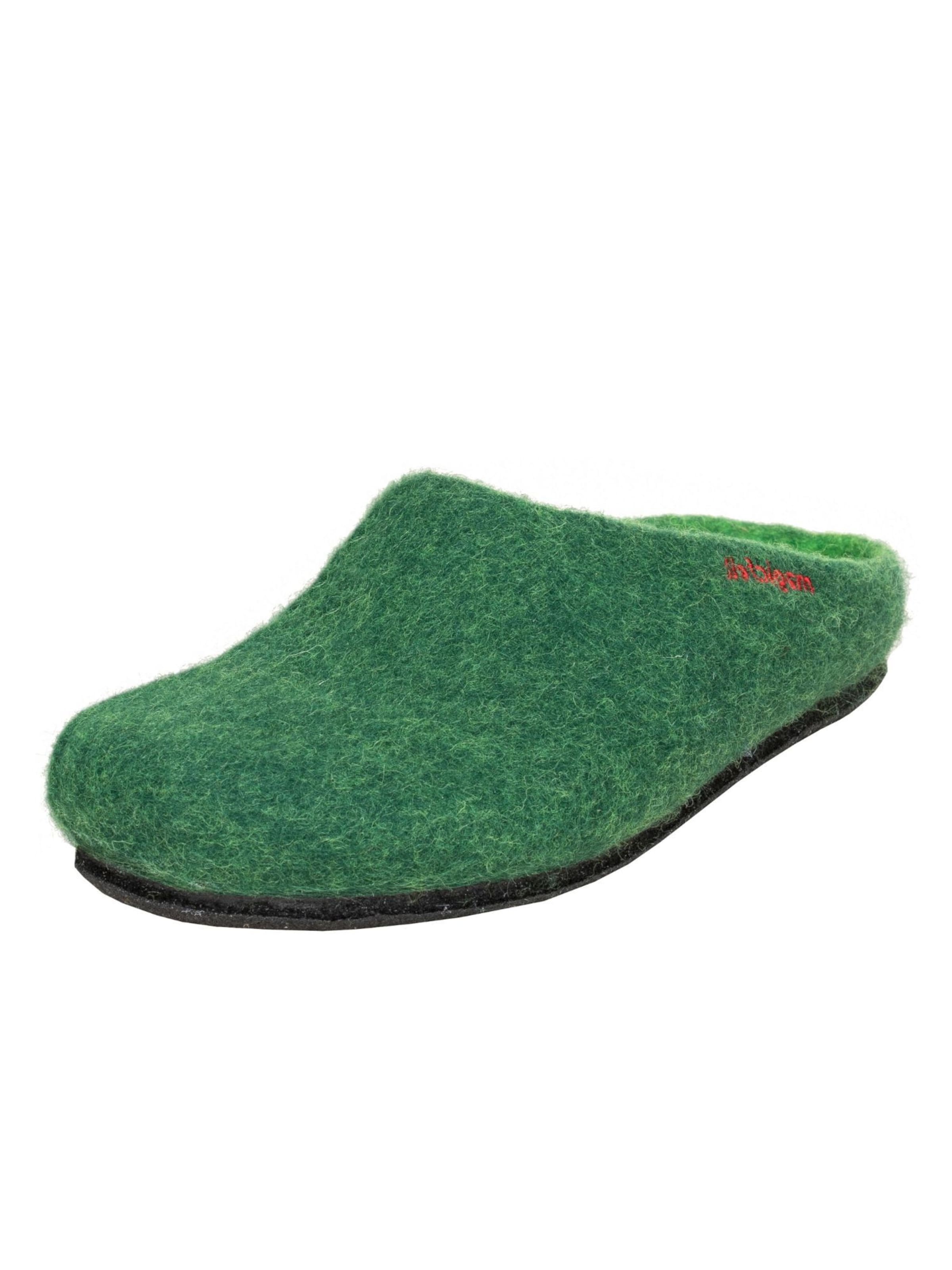MagicFelt Hausschuh 'Magicfelt Filzpantoffel Magicfelt 709' in Grün: Vorderseite