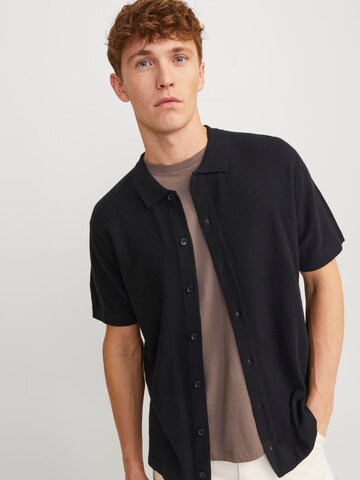 JACK & JONES Gebreid vest 'FARO SODRA' in Zwart