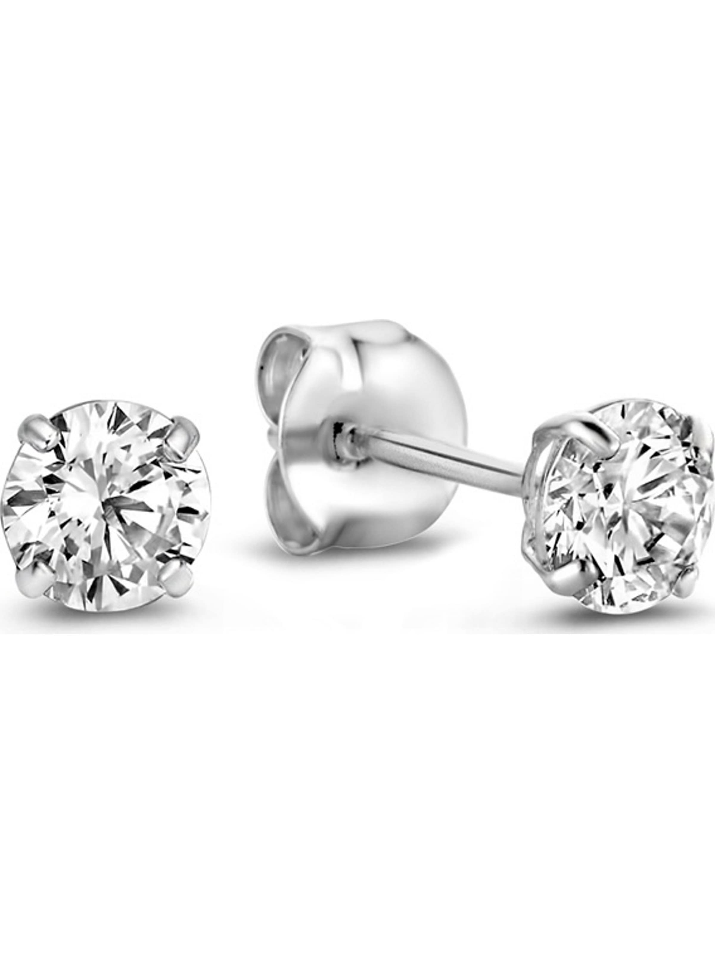 Isabel Bernard Earrings in Silver: front