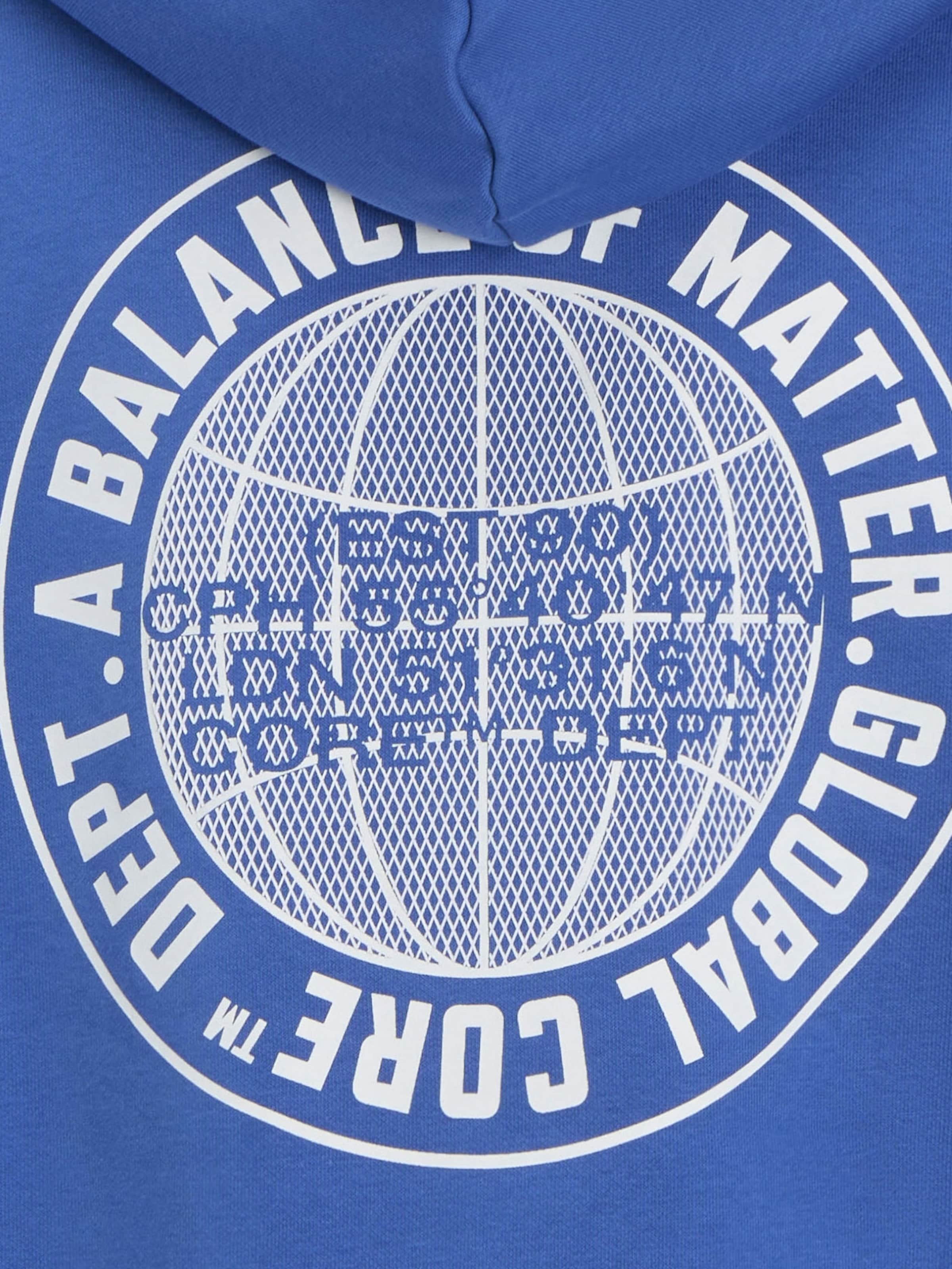 Jack & Jones Junior Sweatshirt 'Concrete Globe' in Blauw