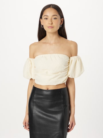 Nasty Gal - Blusa em bege: frente