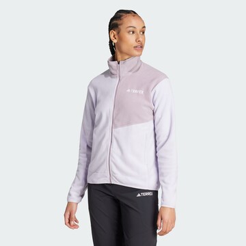 ADIDAS TERREX Функциональная флисовая куртка в Лиловый: спереди