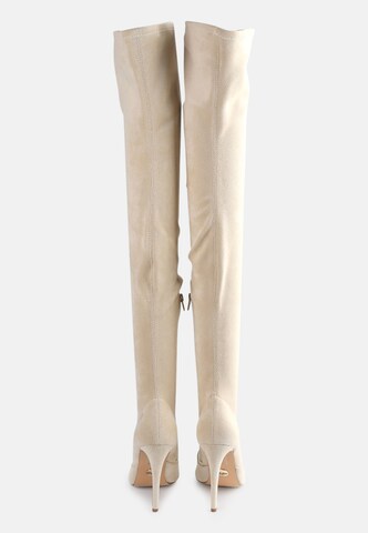 BUFFALO Over the Knee Boots 'Marjorie' in Beige