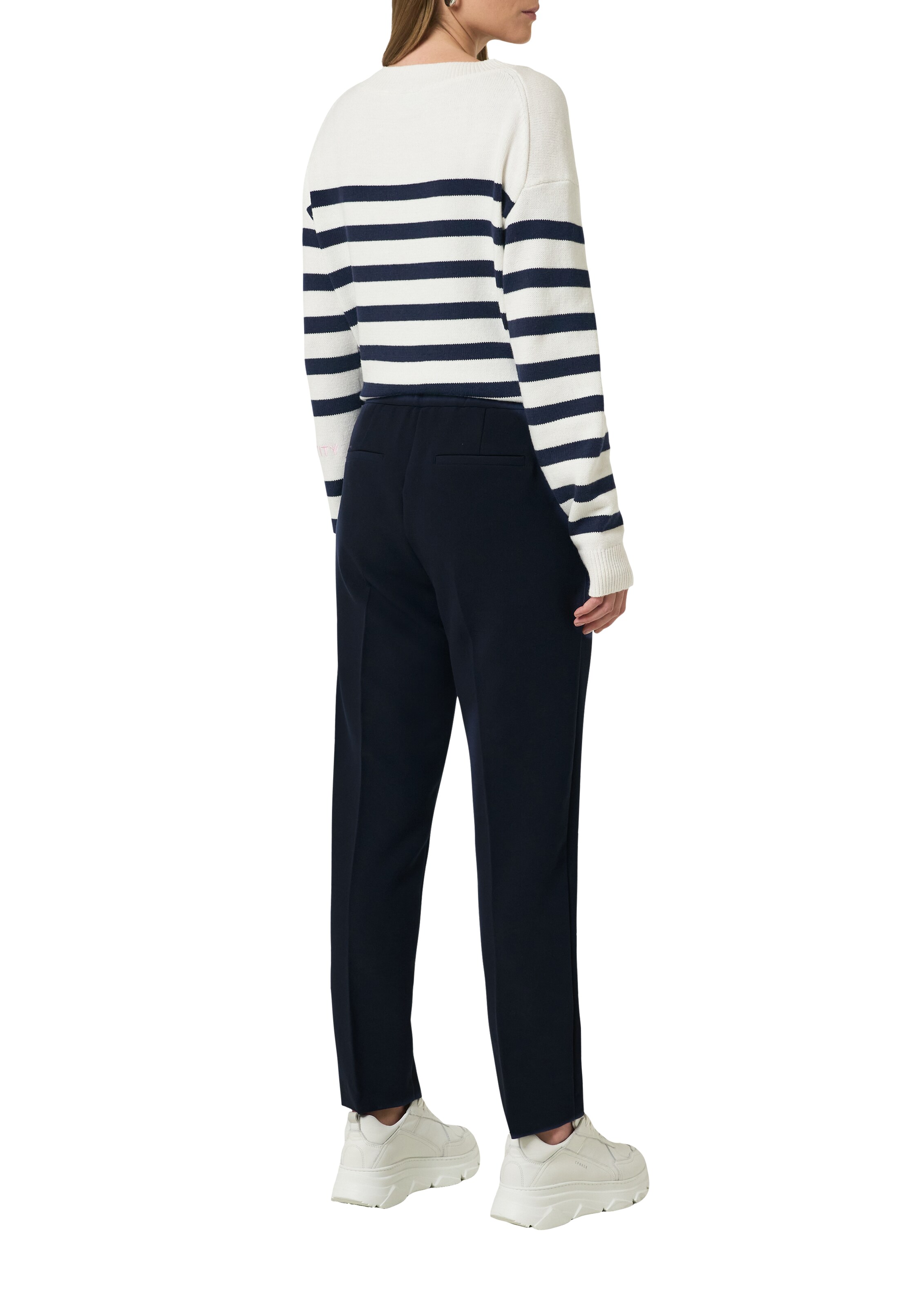 comma casual identity Tapered Hose in Blau: Rückseite