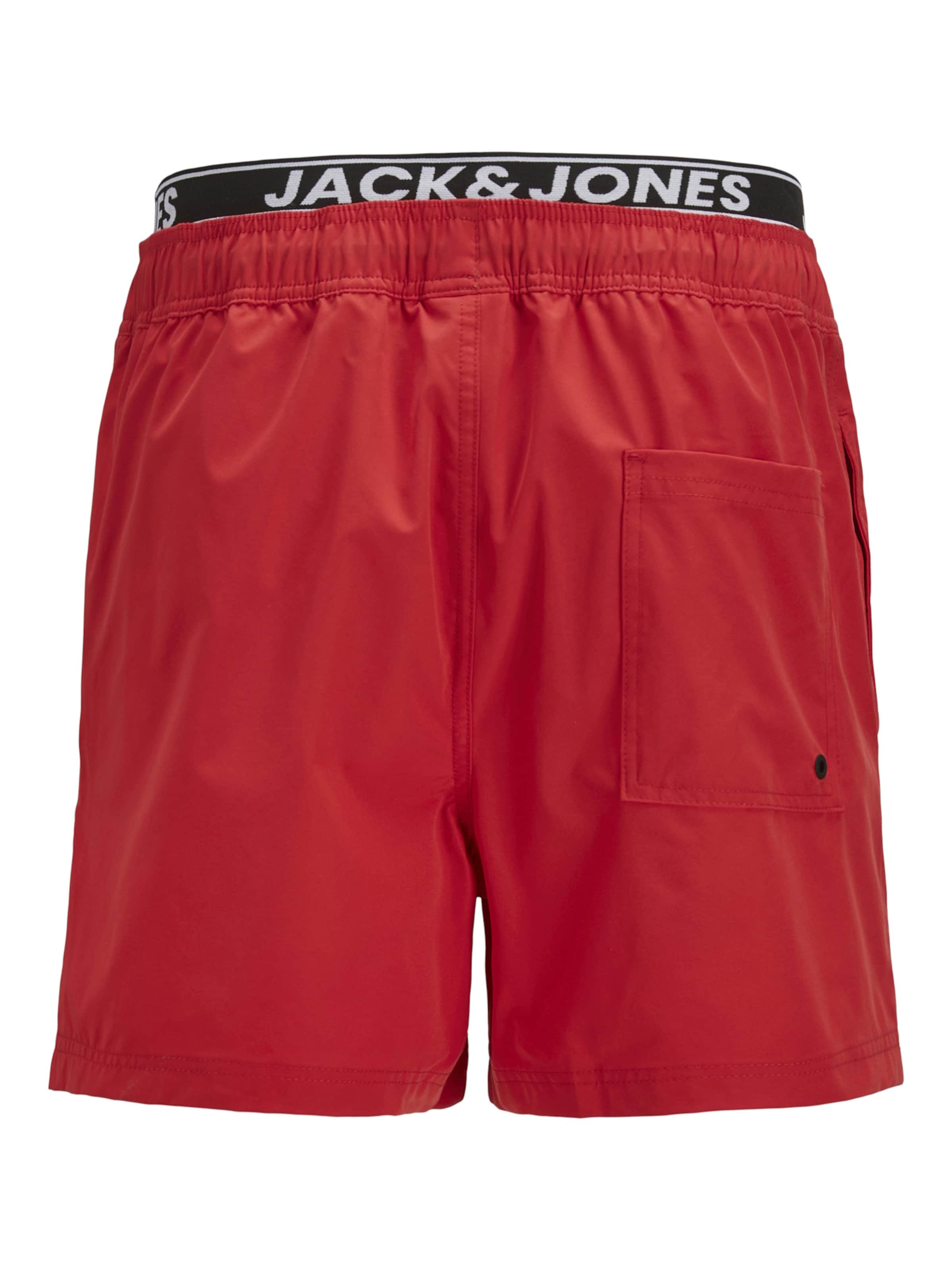 Pantaloncini da bagno 'JPSTMaui' di JACK & JONES in rosso