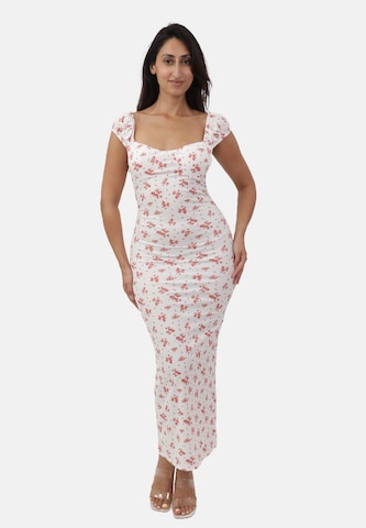 Robe Elara en blanc : devant