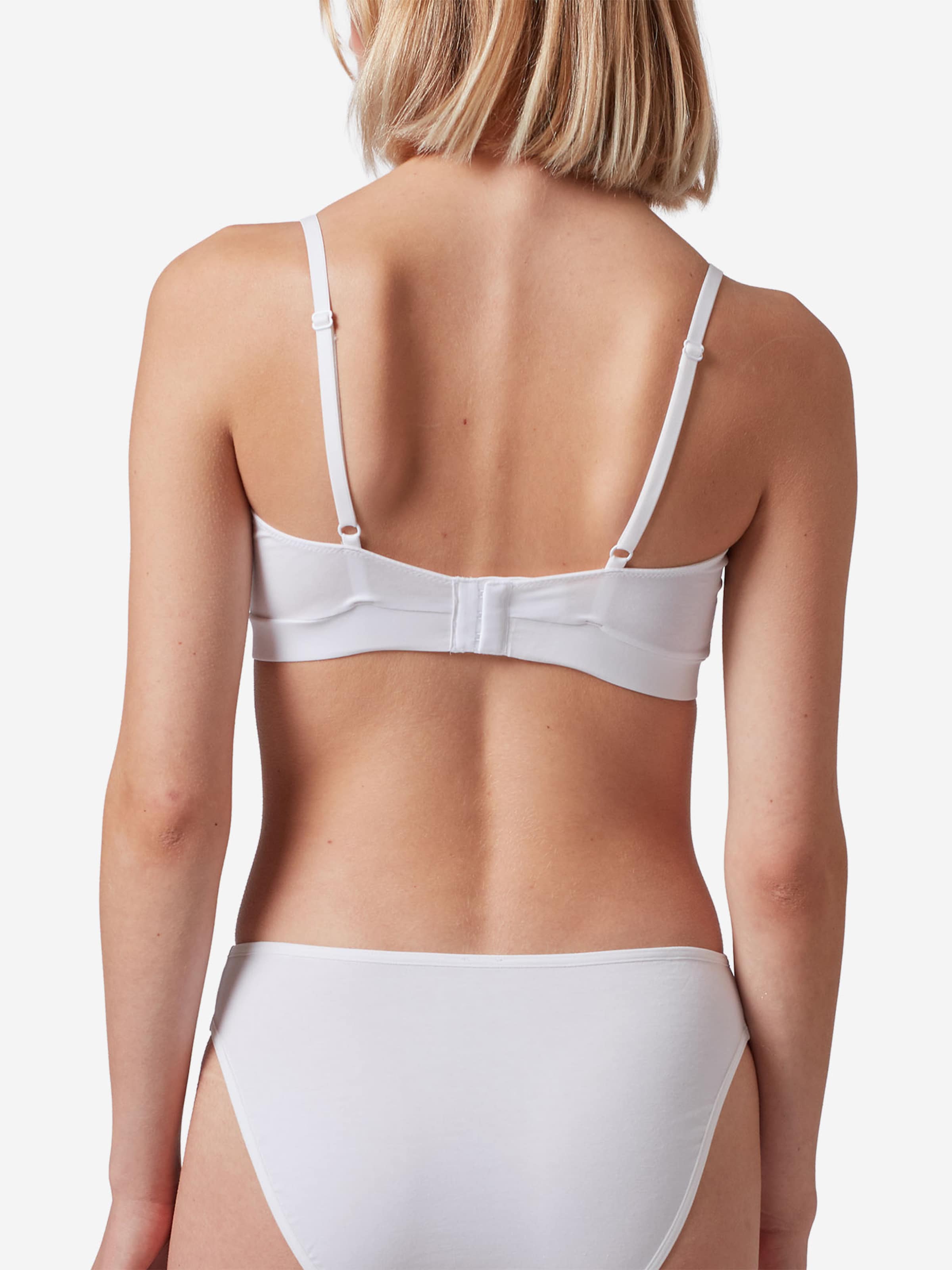 Skiny Bustier BH ' Cotton Essentials ' in Wit