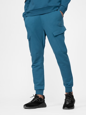 4F Tapered Workout Pants 'SPMD011' in Blue: front