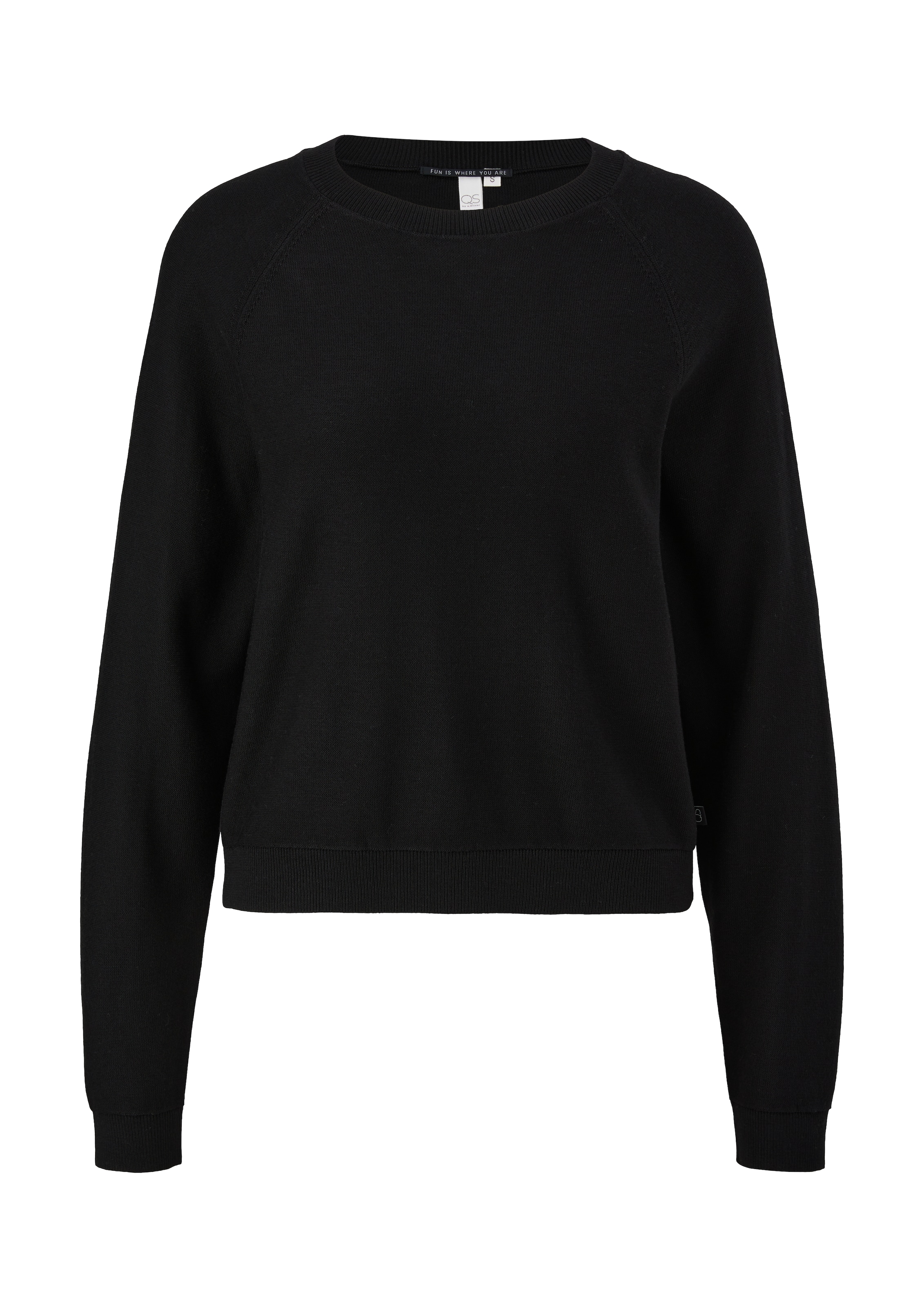 QS Πουλόβερ σε μαύρο: μπροστά