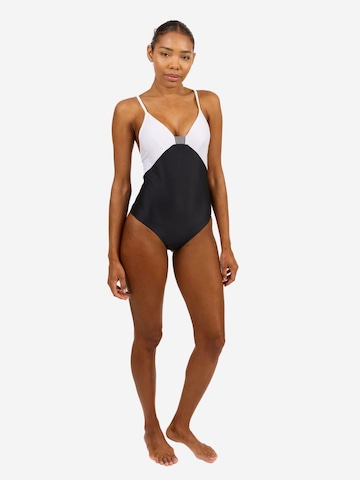 Horizon Athletic - Triangular Fato de banho desportivo 'Timor One Piece Luna' em preto: frente