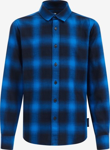 WE Fashion - Ajuste regular Camisa en azul: frente