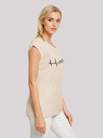 F4NT4STIC T-Shirt 'Mountain Heartbeat' in Beige