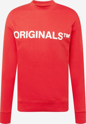 JACK & JONES Sweatshirt 'CLEAN' in Rood: voorkant