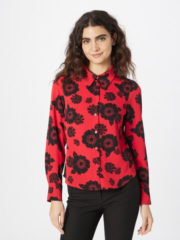 Monki Blouse in Rood: voorkant