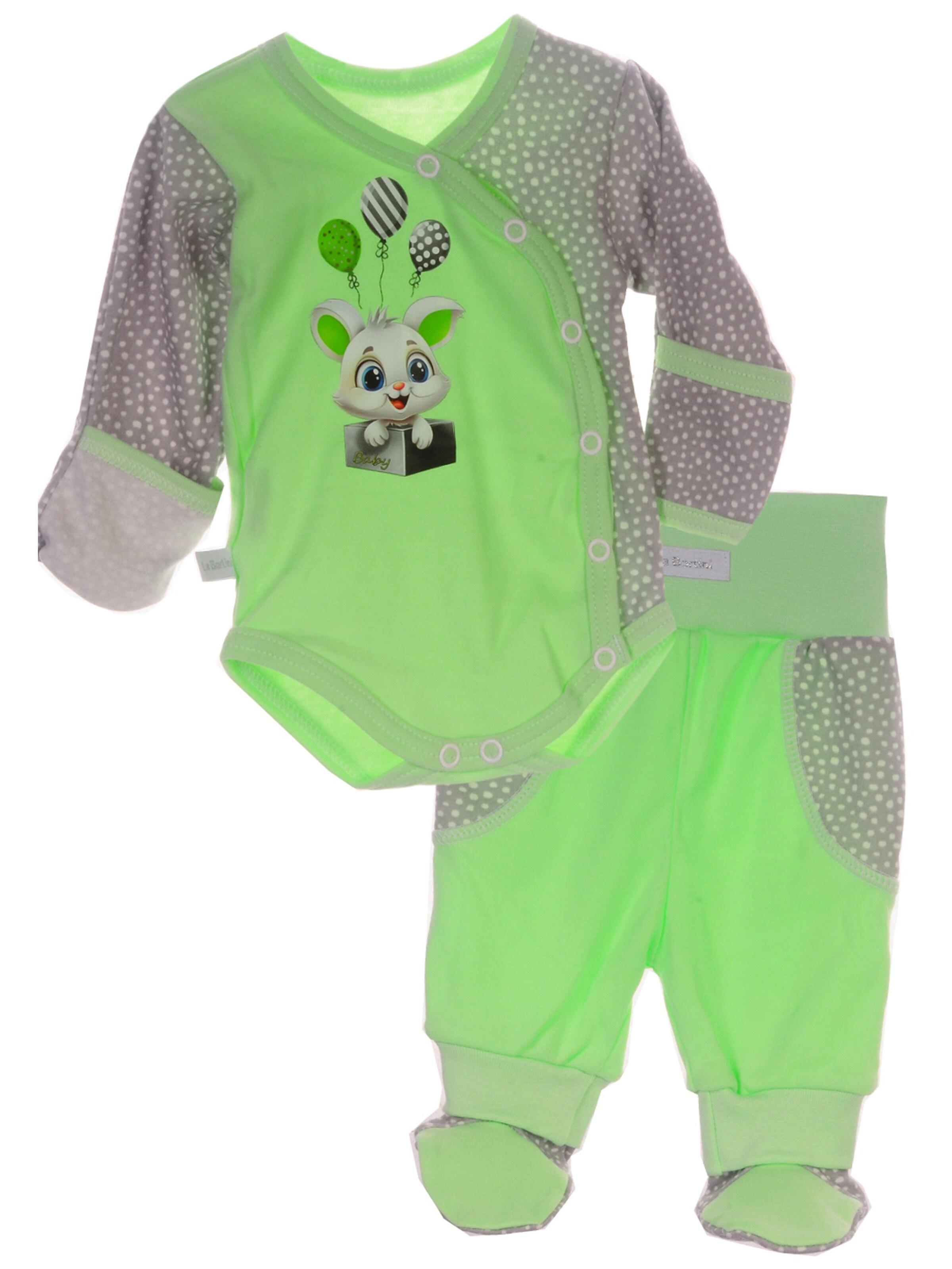 La Bortini Set in Green: front