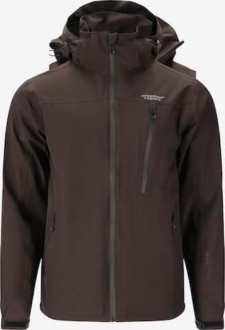 Veste outdoor 'DELTON' Weather Report en marron : devant