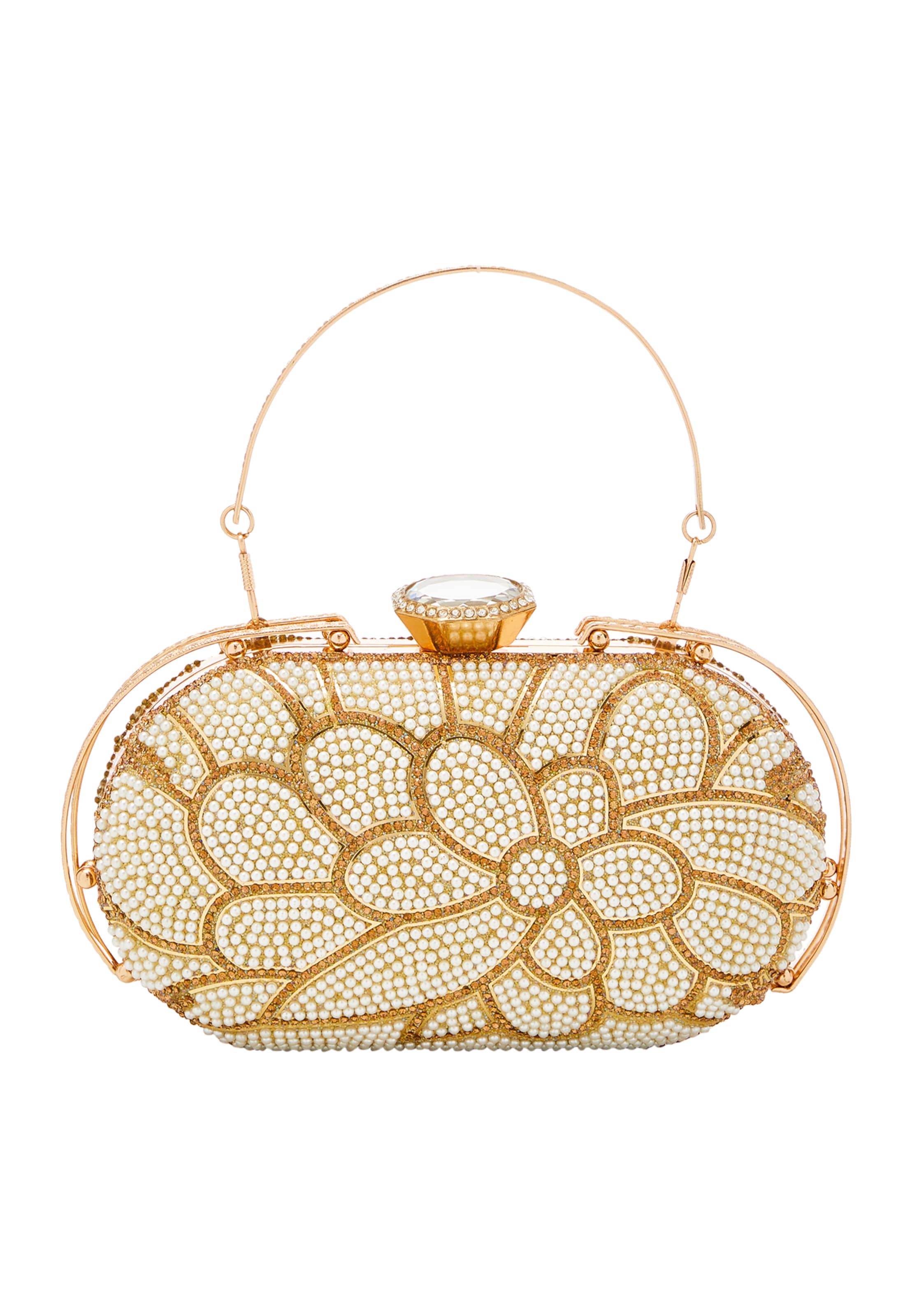 FELIPA Clutch in Gold: Vorderseite