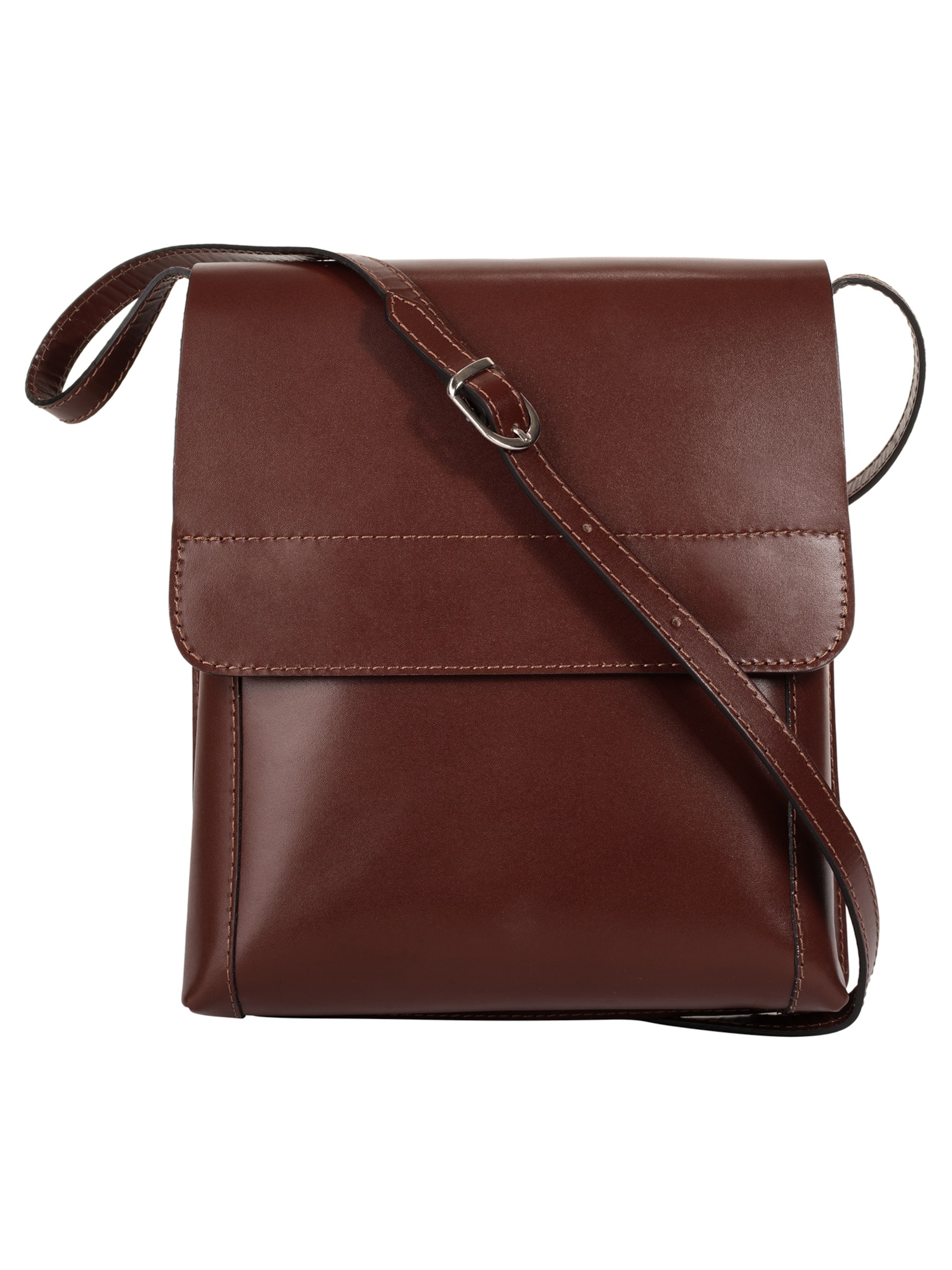 Sac à bandoulière Cluty en marron : devant