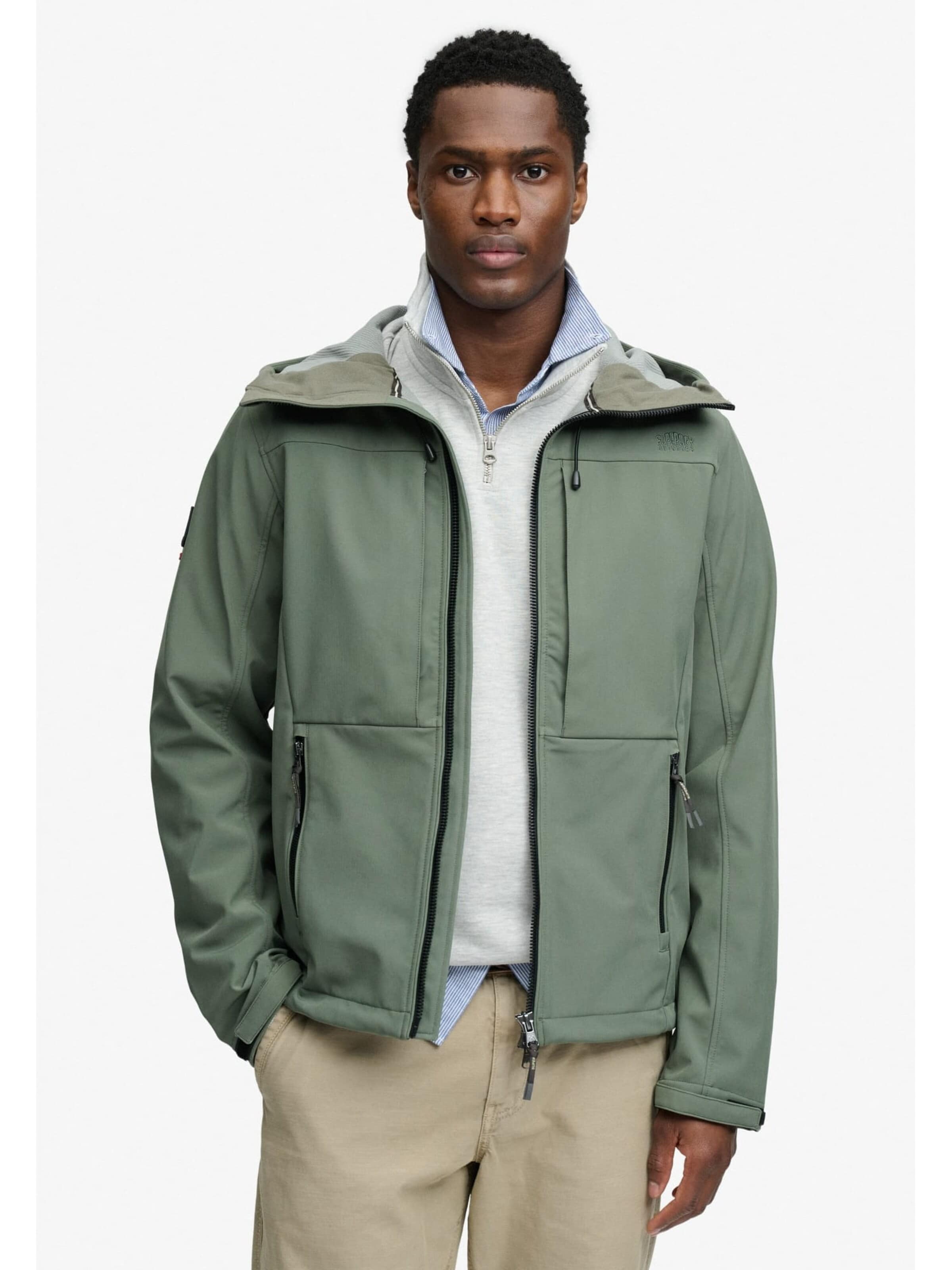 Superdry Between-seasons coat in Green: front
