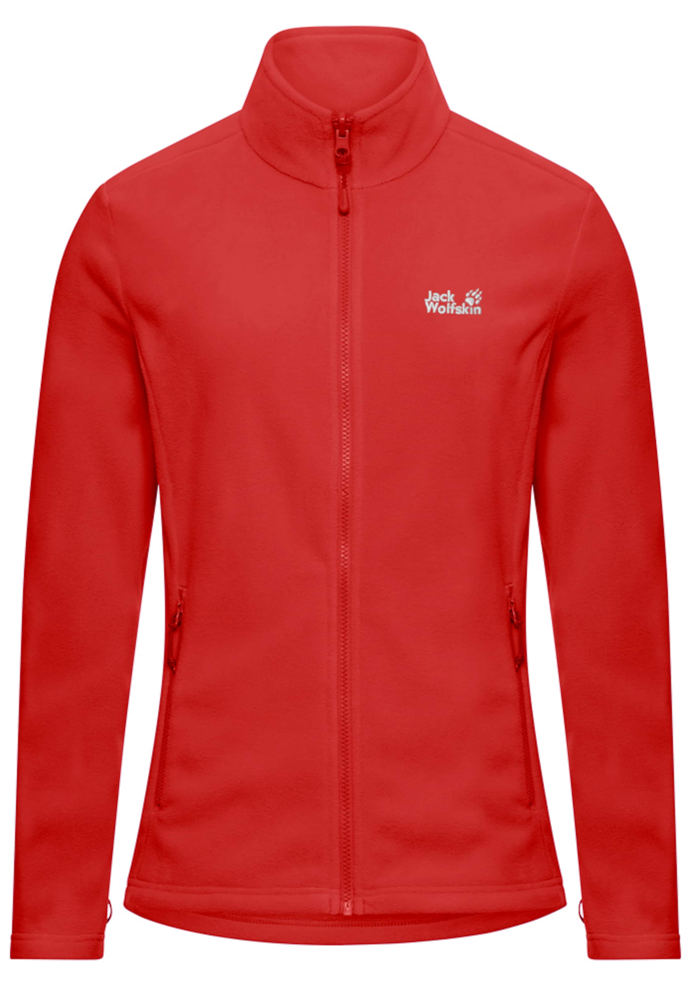 JACK WOLFSKIN Athletic Fleece Jacket in Red: front