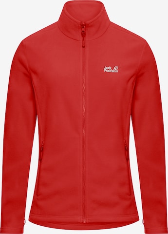 JACK WOLFSKIN Athletic Fleece Jacket in Red: front