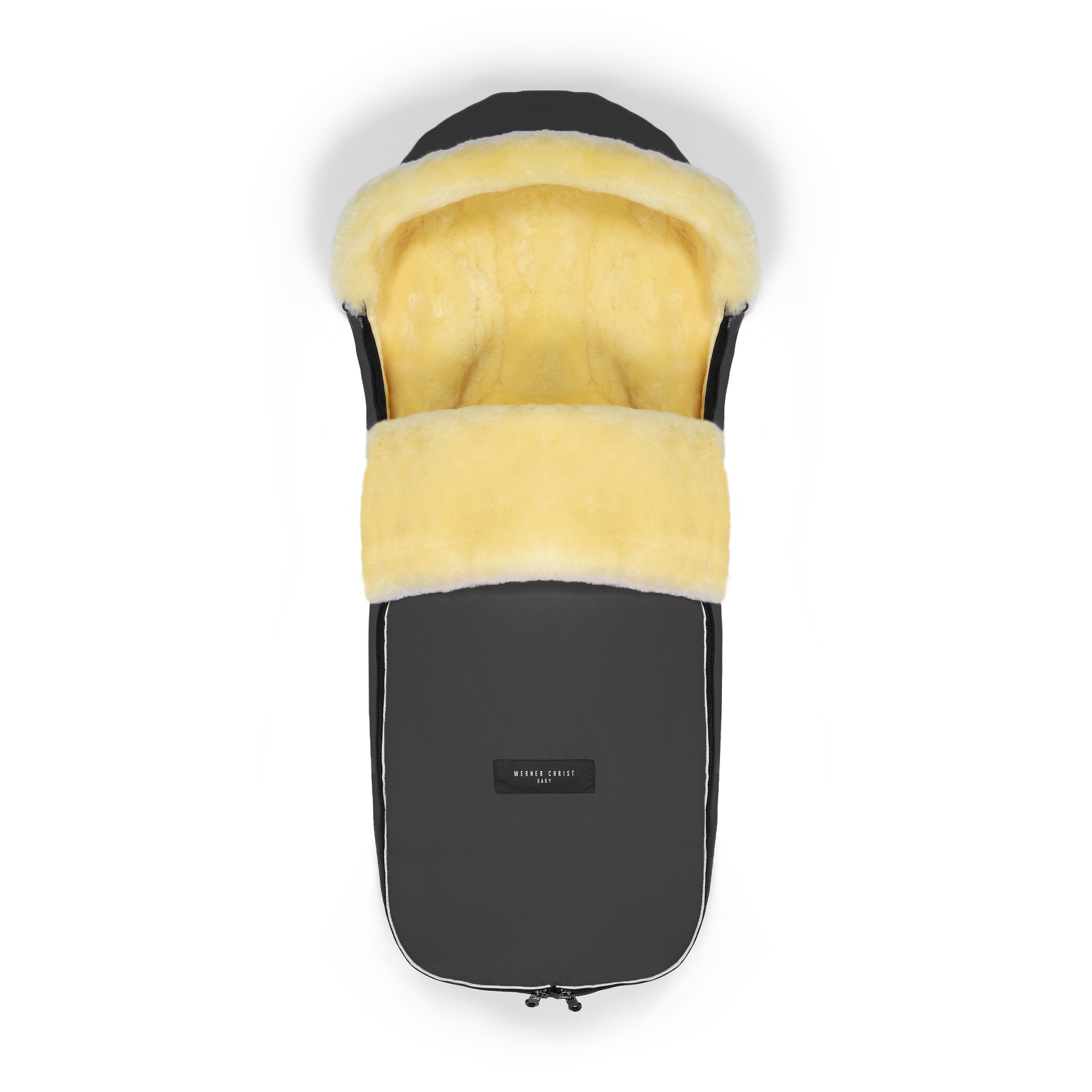 Werner Christ Baby Fußsack 'Ladis' in Grau: Vorderseite