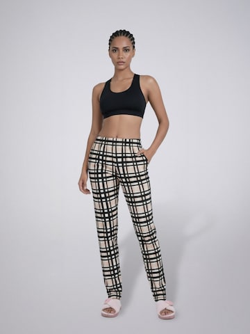 LEAFLETIC - Pantalón de pijama en beige: frente