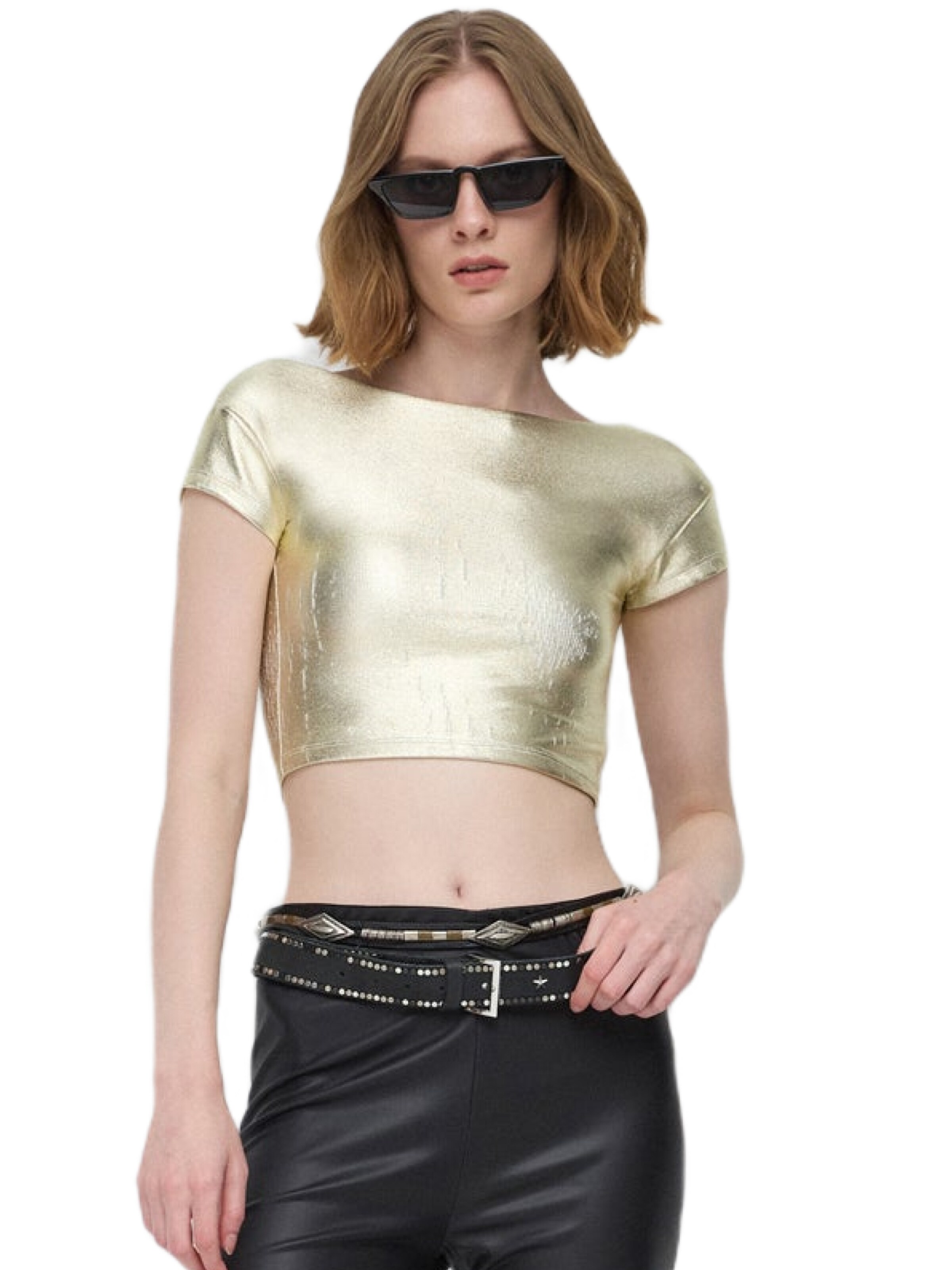 No Matter What Shirt 'Athlet' in Goud: voorkant