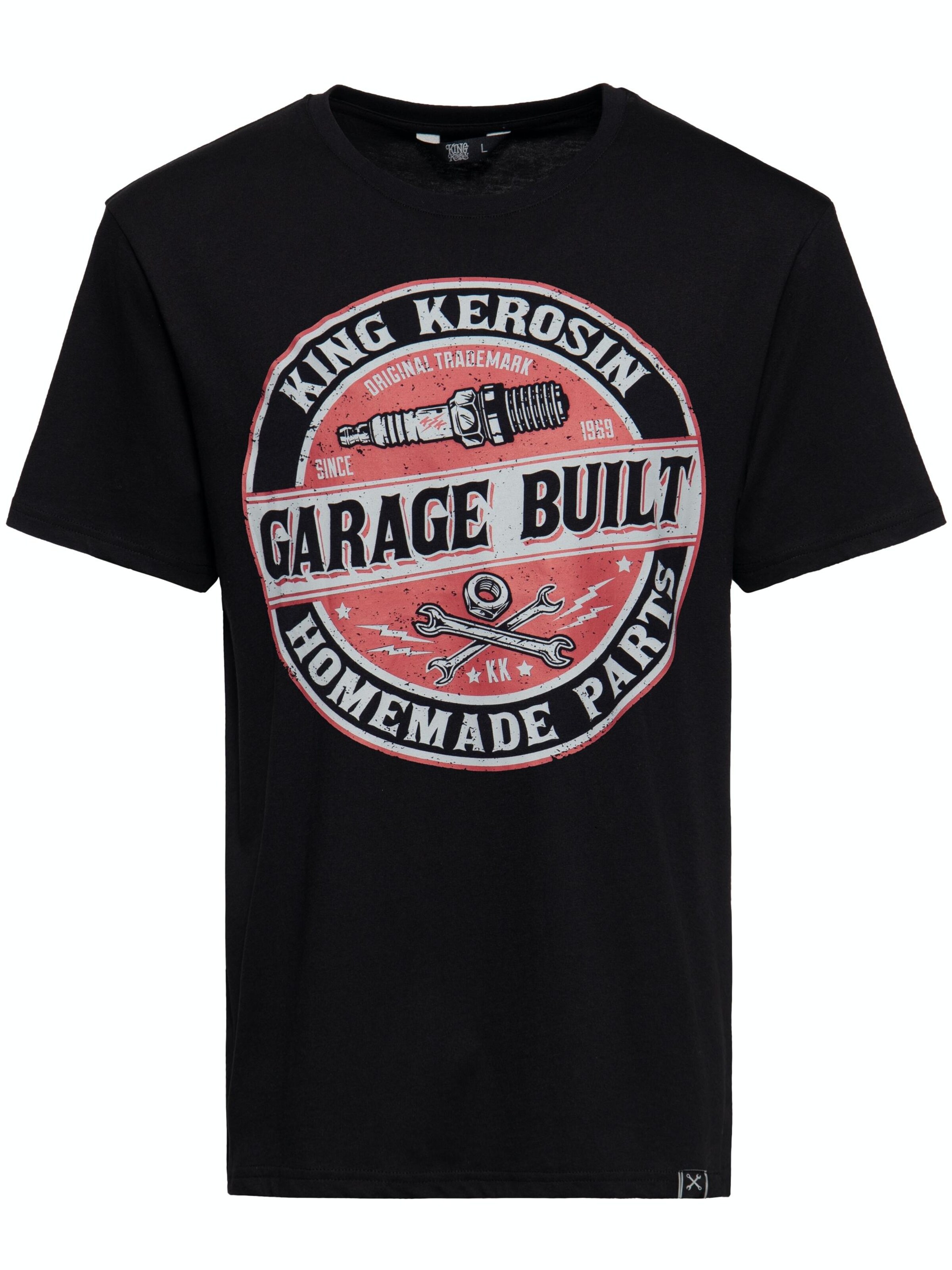 King Kerosin Shirt 'Garage Built'‌‌‌‌‌‌ in Schwarz: Vorderseite