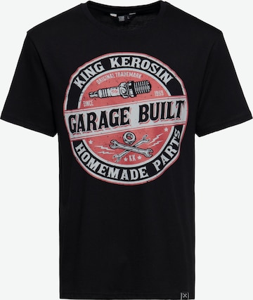 King Kerosin Shirt 'Garage Built' in Schwarz: Vorderseite