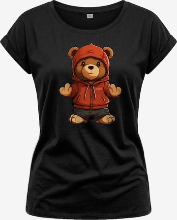 MAKAYA Shirt 'Teddy' in Black: front